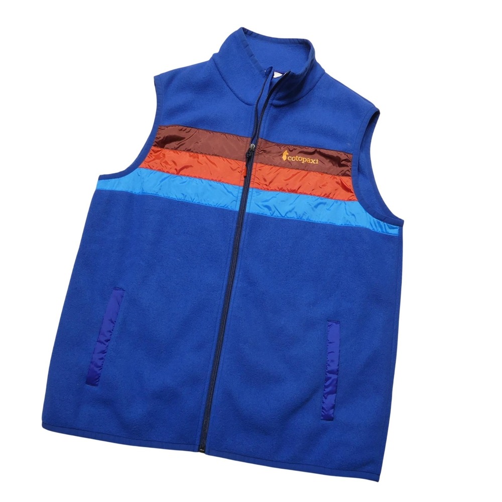 Cotopaxi Vest Mens Large Blue Fleece Full Zip Colorblock Outdoor Hiking